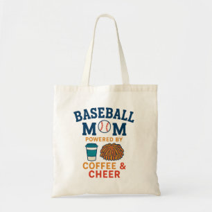 Tote Bag Maman de baseball alimentée par café et Cheer