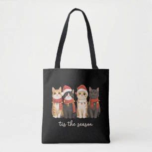 Tote Bag Maman de chat mignonne Noël Amateur de chats Cadea