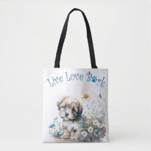 Tote Bag Maman de chien Havanais Floral
