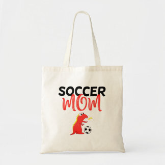 Tote Bag Maman de football mignon T-Rex dinosaure