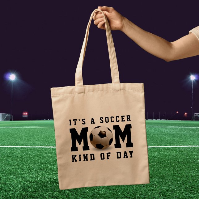 Tote Bag Maman de football un peu noir de jour (Soccer Mom Kind of Day Black Tote Bag
)
