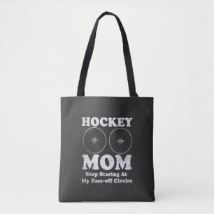 Tote Bag Maman de hockey arrête de regarder mes cercles fac