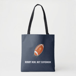 Tote Bag "Maman de rugby, pas de supermom" AMOUREUX DE RUGB