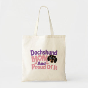 Tote Bag Maman de teckel et fière de l'être