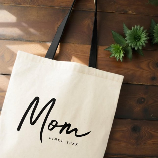 Tote Bag Maman Depuis 20XX Moderne Simple Chic (Créateur téléchargé)