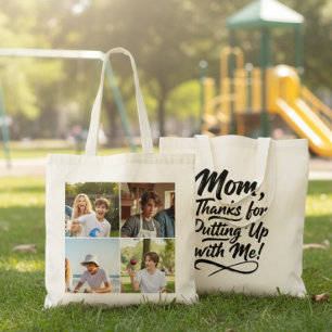 Tote Bag Maman drôle Merci de me supporter 4 Photo 