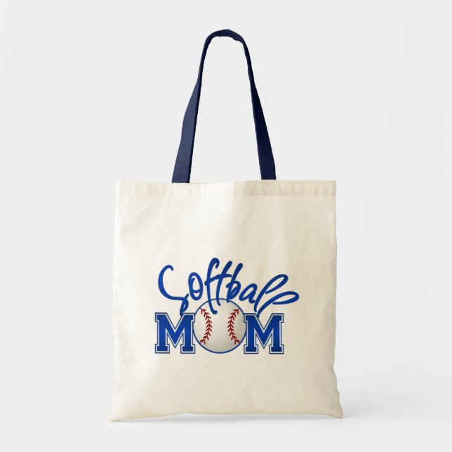 Tote Bag Maman du softball (Devant)