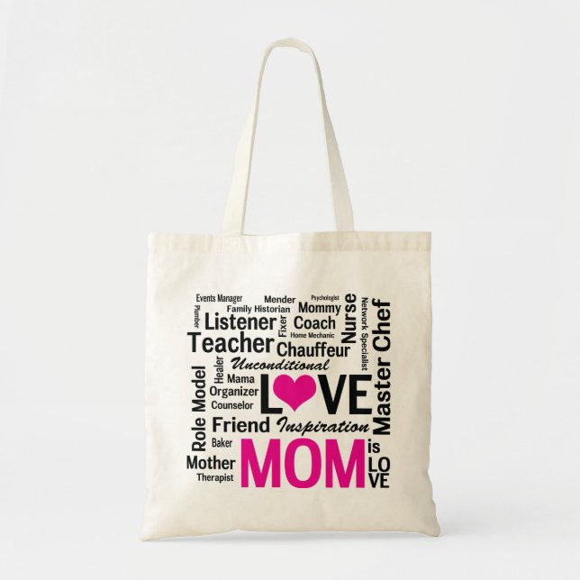 Tote Bag Maman est Amour Mère's Day Shopping Bag (Devant)