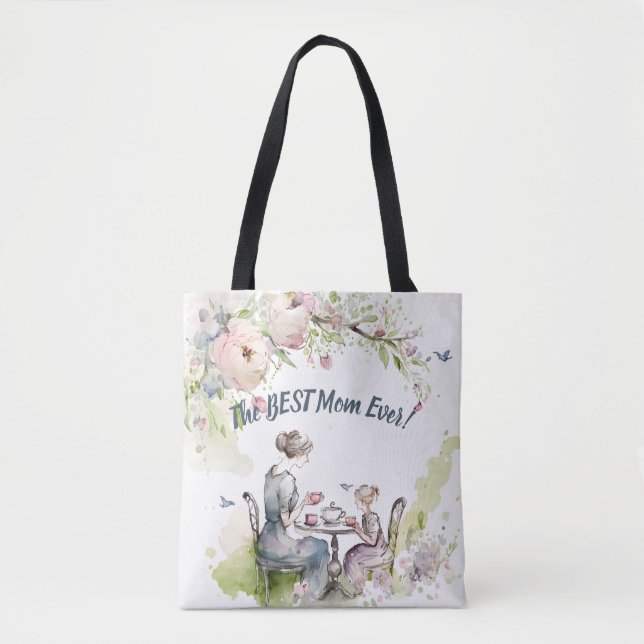 Tote Bag Maman et Fille Tea Party (Devant)