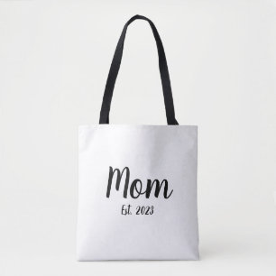 Tote Bag Maman établie en écriture noire