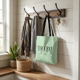 Tote Bag Maman établie Nouveau Cadeau de maman Écriture noi