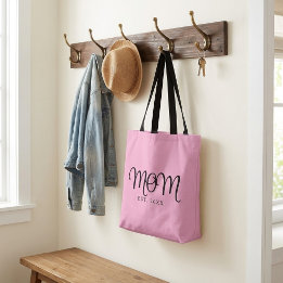 Tote Bag Maman établie Nouveau Cadeau de maman Écriture noi