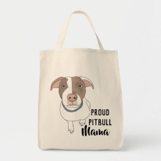 Tote Bag Maman fière Fourre-tout de Pitbull (blanc/Tan)