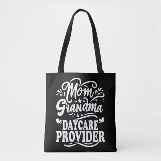 Tote Bag Maman Grand-mère Fournisseur de garderie (Devant)