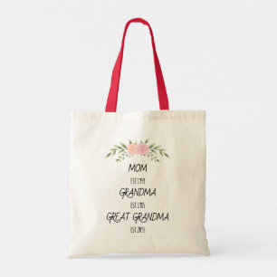 Tote Bag Maman, grand-mère, grand-mère Dates de famille per
