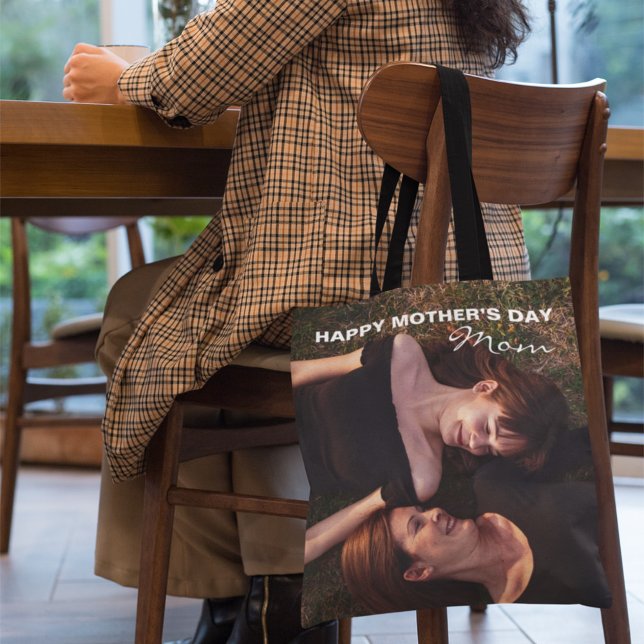 Tote Bag Maman-Happy Fête des mères Mon meilleur ami Photo (Créateur téléchargé)