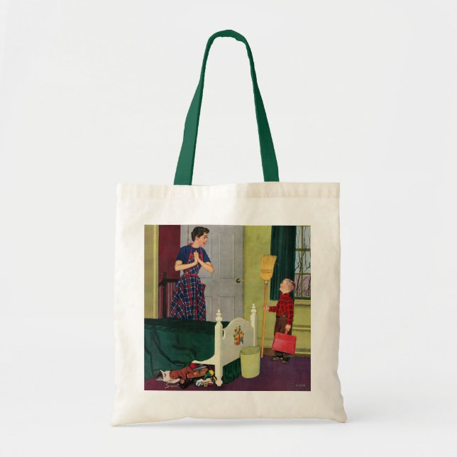 Tote Bag Maman, j'ai nettoyé ma pièce ! (Devant)