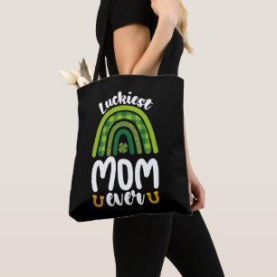 Tote Bag Maman la plus chanceuse de la famille St Patrick's