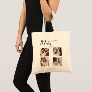 Tote Bag maman, maman, photo collage, on t'aime, typographi