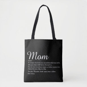 Tote Bag Maman, Mère Définition Script Meilleur Ever