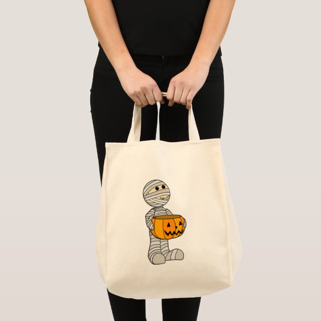 Tote Bag Maman mignonne avec Jack-o-Lantern (Devant (produit))