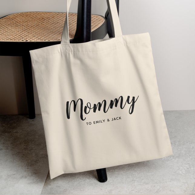 Tote Bag Maman | Modern Mom Kids Noms de la fête des mères
