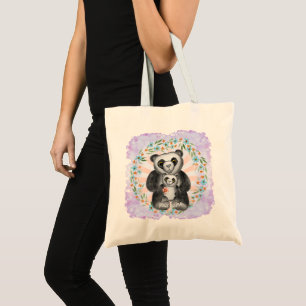 Tote Bag Maman Panda Bear Love personnalisée