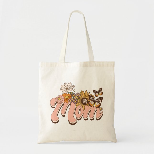 Tote Bag Maman Retro Floral (Devant)