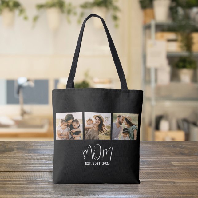 Tote Bag Maman Script Établi Noir 3 Photo (Créateur téléchargé)