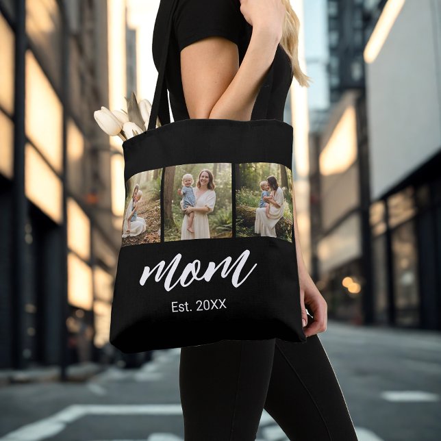 Tote Bag Maman Script Établie Noir 3 Photo (Créateur téléchargé)