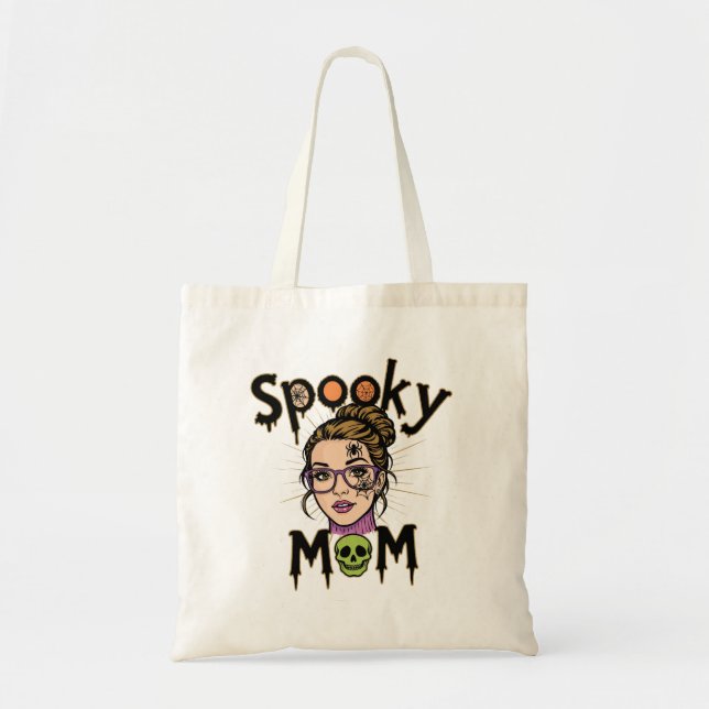 Tote Bag Maman sorcière drôle d'Halloween maman effrayante (Devant)