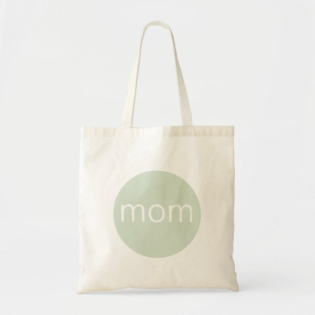 Tote Bag Maman Vert Sauge Moderne (Devant)