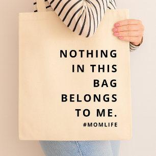 Tote Bag Maman Vie Slogan amusant Moderne Minimaliste Mèr