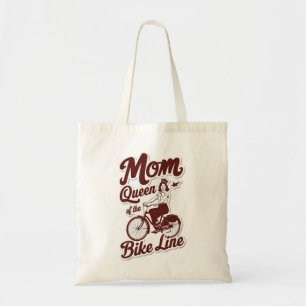 Tote Bag Maman Vntage Queen Of The Bike Line - Fête des mèr