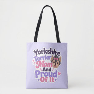 Tote Bag Maman Yorkshire Terrier et fière de l'être