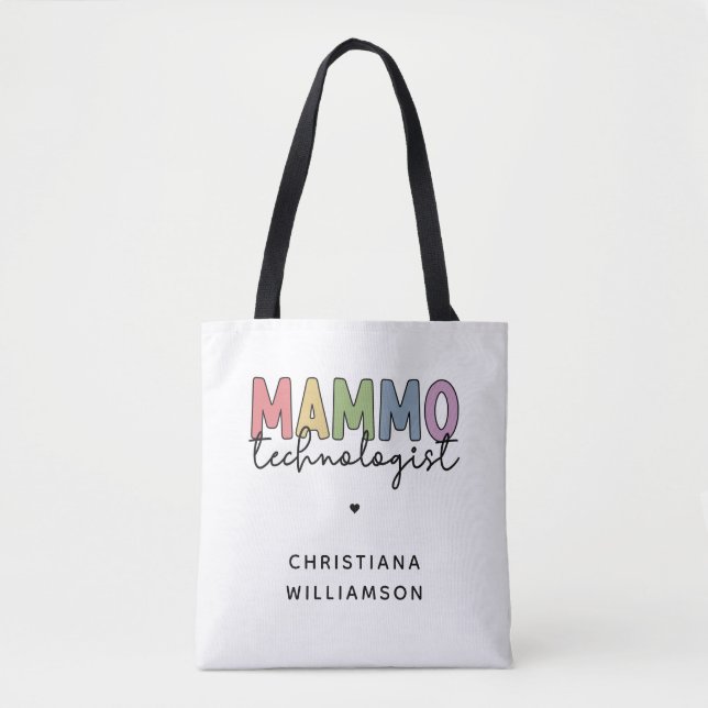 Tote Bag Mammo Technologue Personnalisé Mammographie Tech C (Devant)