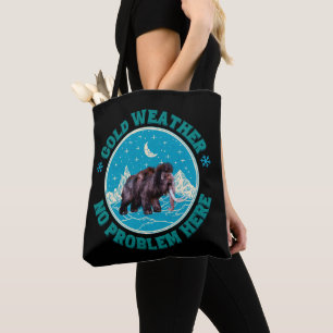 Tote Bag Mammouth d'hiver humour en temps froid