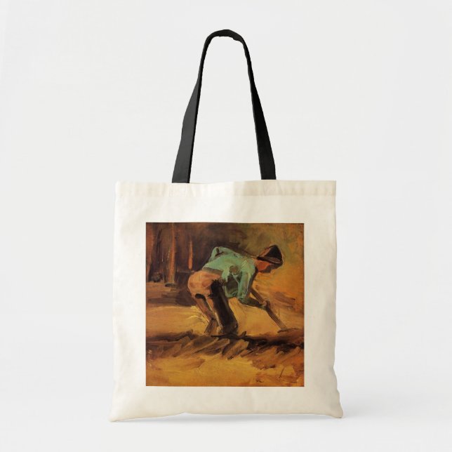 Tote Bag Man Stooping with Stick, Spade de Vincent van Gogh (Devant)