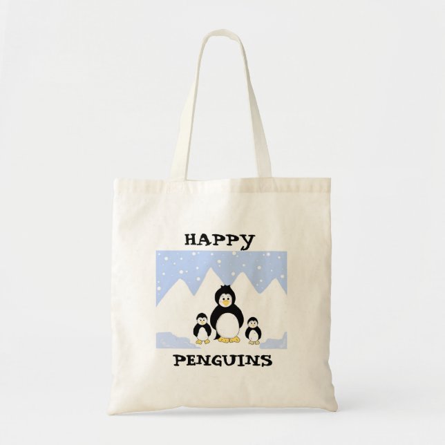 Tote Bag Manchots heureux (Devant)