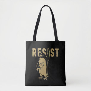 Tote Bag Manchots résistent Manchots protestent contre les 