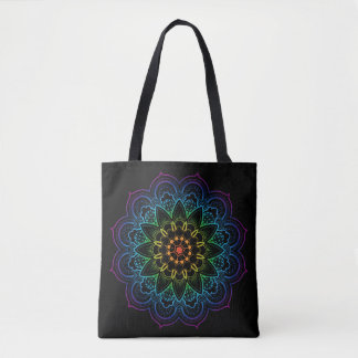 Tote Bag Mandala arc-en-ciel