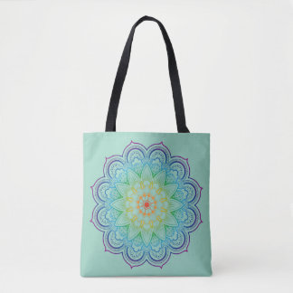 Tote Bag Mandala arc-en-ciel