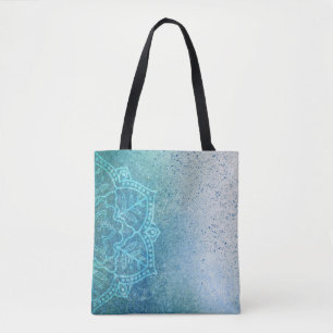 Tote Bag Mandala bleu