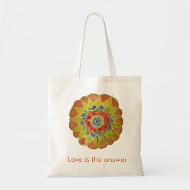 Tote Bag Mandala coloré Budget Fourre-tout (Devant)