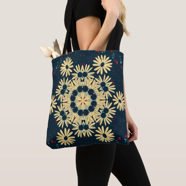Tote Bag Mandala Daisy Dreams (De près)