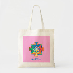 Tote Bag Mandala de Création Aquarelle rose