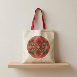 Tote Bag Mandala de fleurs papillon