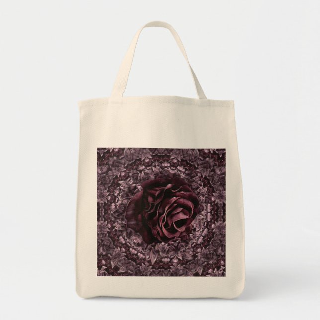Tote Bag Mandala de rose  (Devant)