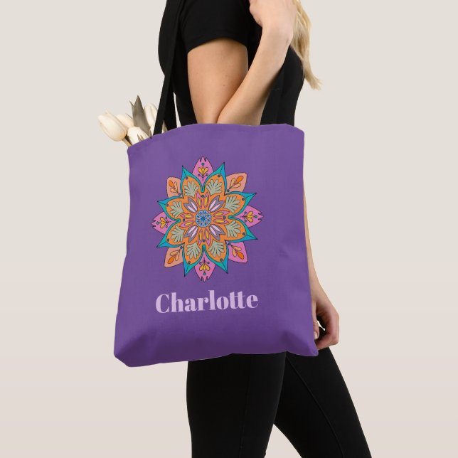 Tote Bag Mandala Decorativo de la India  (De près)