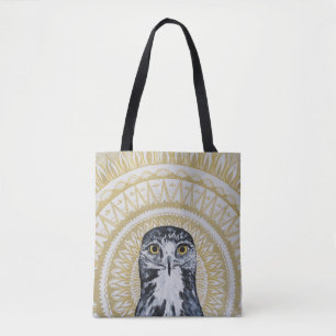 Tote Bag Mandala d'or de faucon